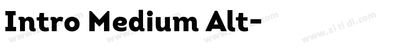 Intro Medium Alt字体转换